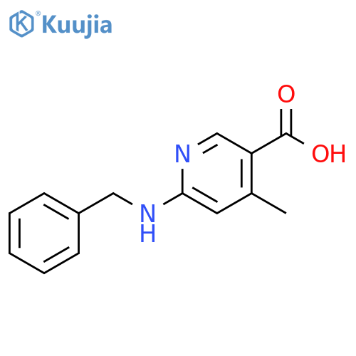 6-Benzylamino-4-methyl-nicotinic acid structure