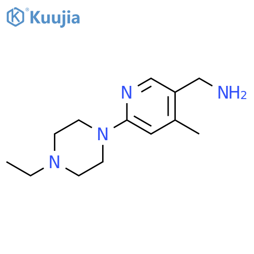 C-[6-(4-Ethyl-piperazin-1-yl)-4-methyl-pyridin-3-yl]-methylamine structure