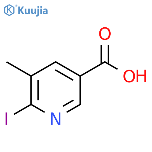 6-Iodo-5-methyl-nicotinic acid structure