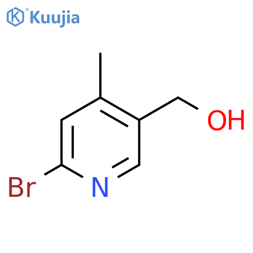 (6-bromo-4-methylpyridin-3-yl)methanol structure