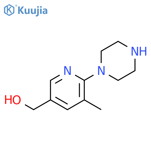 (5-Methyl-6-piperazin-1-yl-pyridin-3-yl)-methanol structure