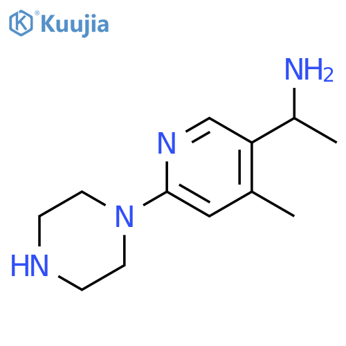 1-(4-Methyl-6-piperazin-1-yl-pyridin-3-yl)-ethylamine structure