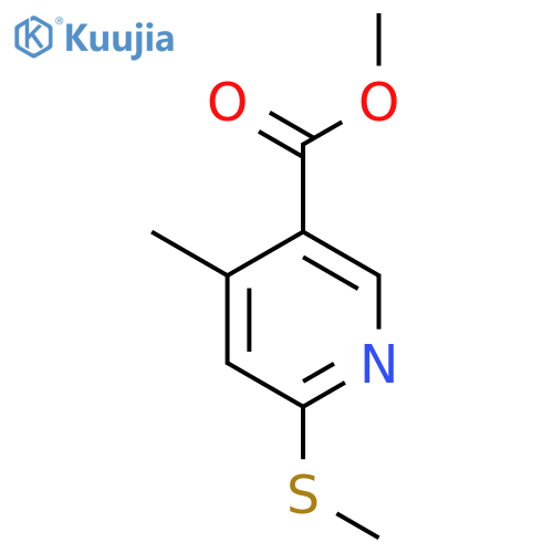 Methyl 4-methyl-6-(methylthio)nicotinate structure