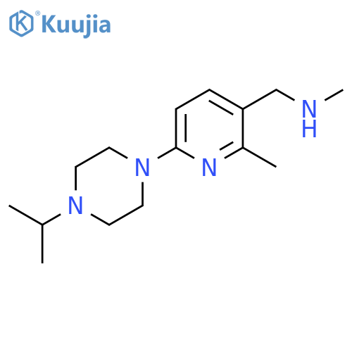 [6-(4-Isopropyl-piperazin-1-yl)-2-methyl-pyridin-3-ylmethyl]-methyl-amine structure