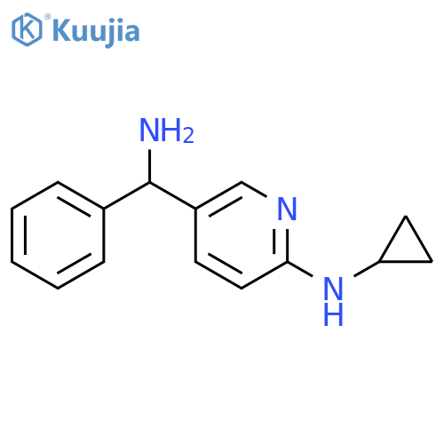 [5-(Amino-phenyl-methyl)-pyridin-2-yl]-cyclopropyl-amine structure