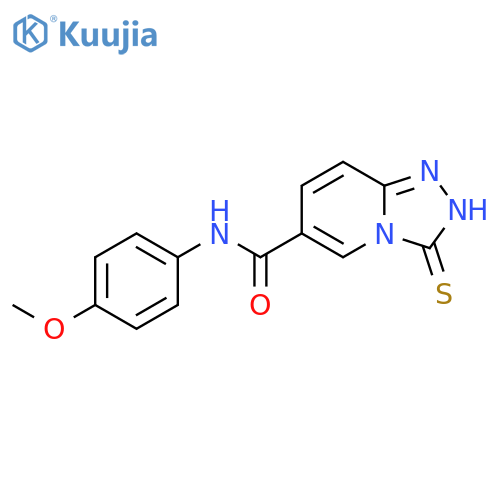 3-Mercapto-[1,2,4]triazolo[4,3-a]pyridine-6-carboxylic acid (4-methoxy-phenyl)-amide structure