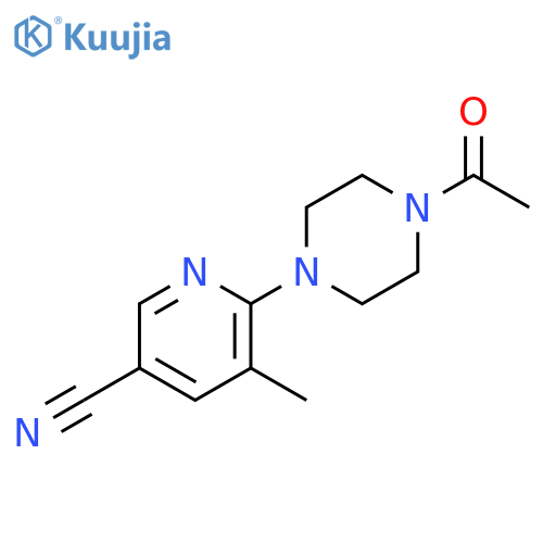 6-(4-Acetyl-piperazin-1-yl)-5-methyl-nicotinonitrile structure