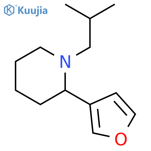 2-Furan-3-yl-1-isobutyl-piperidine structure