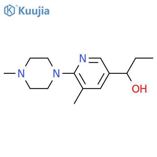 1-[5-Methyl-6-(4-methyl-piperazin-1-yl)-pyridin-3-yl]-propan-1-ol structure