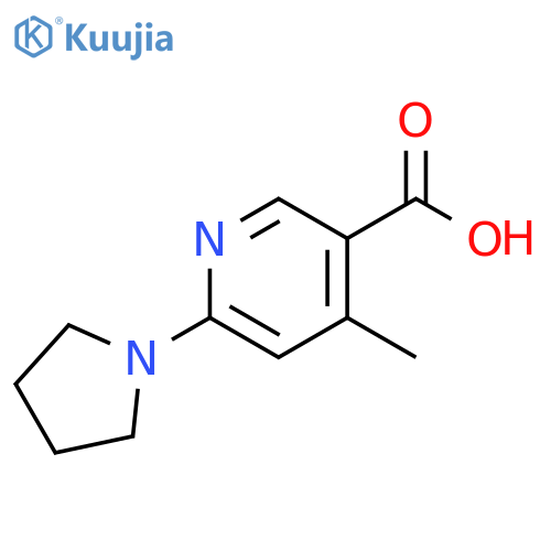 4-Methyl-6-pyrrolidin-1-yl-nicotinic acid structure
