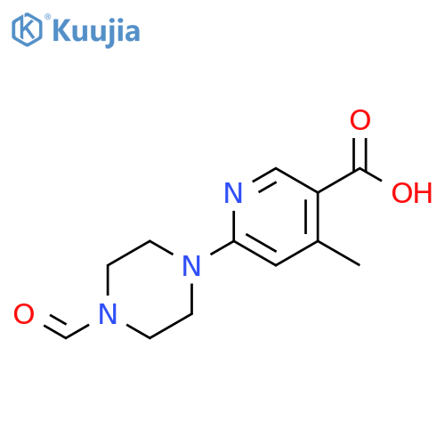 6-(4-Formyl-piperazin-1-yl)-4-methyl-nicotinic acid structure