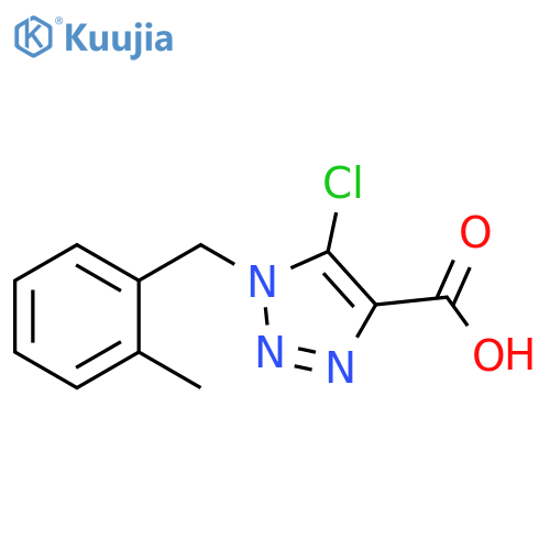 5-Chloro-1-(2-methyl-benzyl)-1H-[1,2,3]triazole-4-carboxylic acid structure