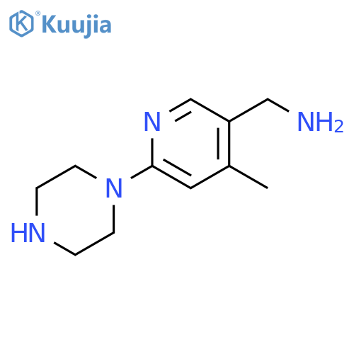 C-(4-Methyl-6-piperazin-1-yl-pyridin-3-yl)-methylamine structure