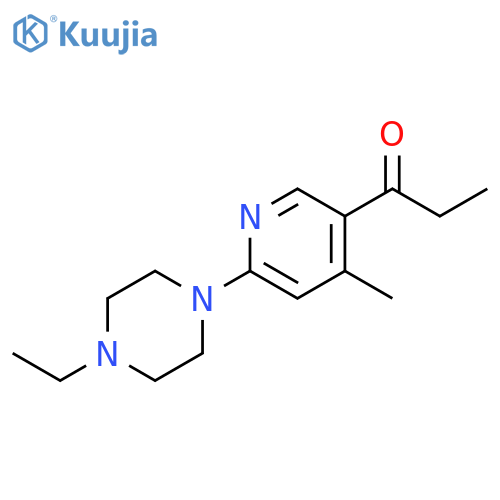 1-[6-(4-Ethyl-piperazin-1-yl)-4-methyl-pyridin-3-yl]-propan-1-one structure