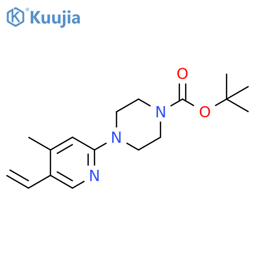 4-(4-Methyl-5-vinyl-pyridin-2-yl)-piperazine-1-carboxylic acid tert-butyl ester structure