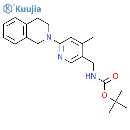 Tert-Butyl ((6-(3,4-dihydroisoquinolin-2(1H)-yl)-4-methylpyridin-3-yl)methyl)carbamate structure