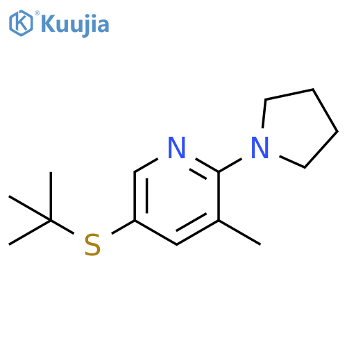 5-tert-Butylsulfanyl-3-methyl-2-pyrrolidin-1-yl-pyridine structure