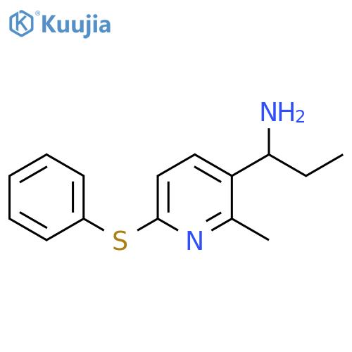 1-(2-Methyl-6-phenylsulfanyl-pyridin-3-yl)-propylamine structure