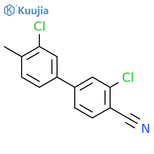 2-chloro-4-(3-chloro-4-methylphenyl)benzonitrile structure