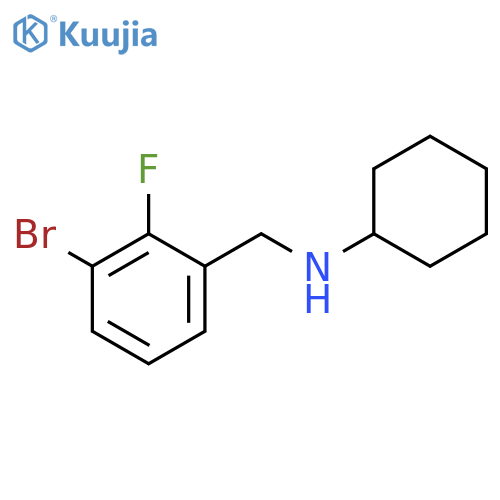 1-Bromo-3-cyclohexylaminomethyl-2-fluorobenzene structure