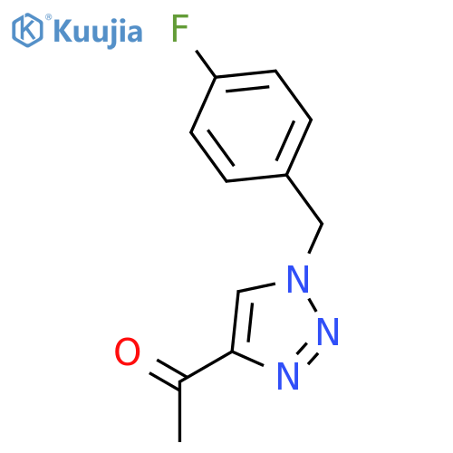 1-{1-[(4-Fluorophenyl)methyl]-1H-1,2,3-triazol-4-yl}ethan-1-one structure