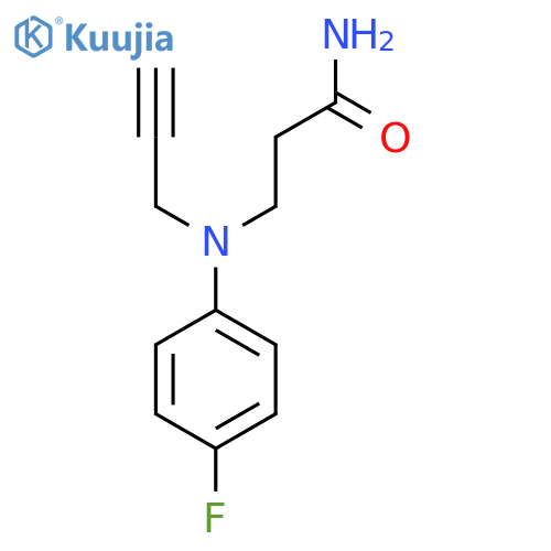 3-[(4-Fluorophenyl)(prop-2-yn-1-yl)amino]propanamide structure