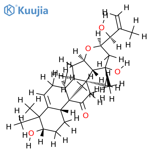 (3S,8S,9R,10R,13R,14S,16R,17R,21S,23R,24S)-16,23-epoxy-3,20,24-trihydroxycucurbit-5,25(27)-dien-11-one structure