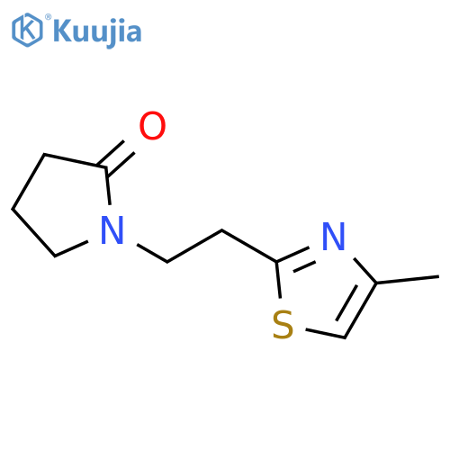 1-2-(4-methyl-1,3-thiazol-2-yl)ethylpyrrolidin-2-one structure