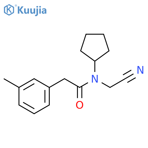 N-(cyanomethyl)-N-cyclopentyl-2-(3-methylphenyl)acetamide structure