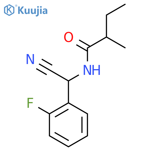 N-cyano(2-fluorophenyl)methyl-2-methylbutanamide structure
