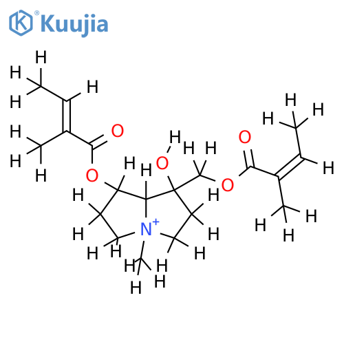N-methyl-O7,O9-diangeloyl-1alpha-hydroxyl-platynecinium chloride structure