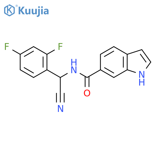 N-[cyano(2,4-difluorophenyl)methyl]-1H-indole-6-carboxamide structure