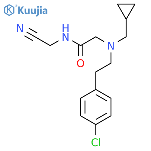 2-{[2-(4-chlorophenyl)ethyl](cyclopropylmethyl)amino}-N-(cyanomethyl)acetamide structure