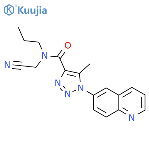 N-(cyanomethyl)-5-methyl-N-propyl-1-(quinolin-6-yl)-1H-1,2,3-triazole-4-carboxamide structure