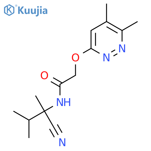 N-(1-cyano-1,2-dimethylpropyl)-2-(5,6-dimethylpyridazin-3-yl)oxyacetamide structure