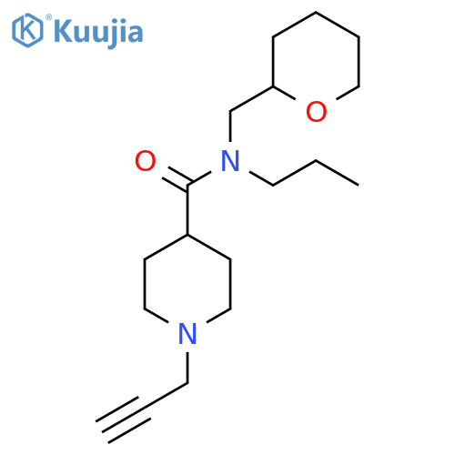 N-[(oxan-2-yl)methyl]-1-(prop-2-yn-1-yl)-N-propylpiperidine-4-carboxamide structure