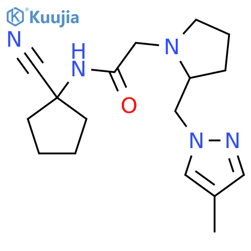 N-(1-cyanocyclopentyl)-2-{2-[(4-methyl-1H-pyrazol-1-yl)methyl]pyrrolidin-1-yl}acetamide structure