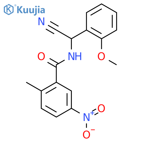 N-[cyano(2-methoxyphenyl)methyl]-2-methyl-5-nitrobenzamide structure