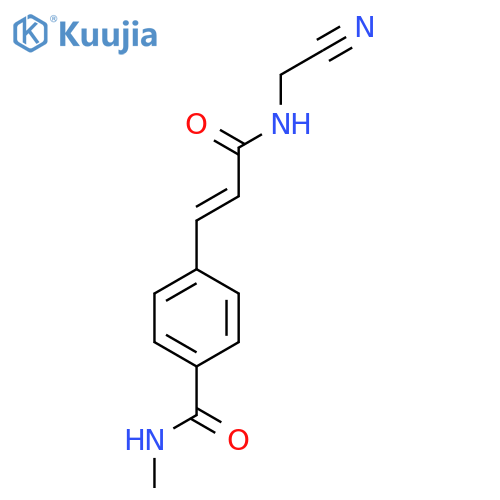 4-{2-(cyanomethyl)carbamoyleth-1-en-1-yl}-N-methylbenzamide structure