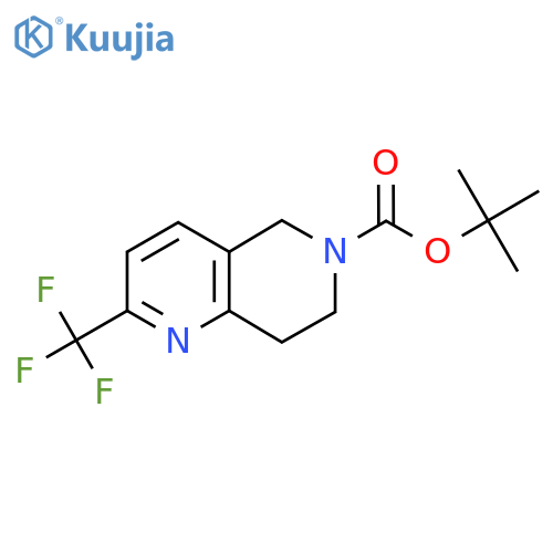 tert-Butyl 2-(trifluoromethyl)-7,8-dihydro-1,6-naphthyridine-6(5H)-carboxylate structure