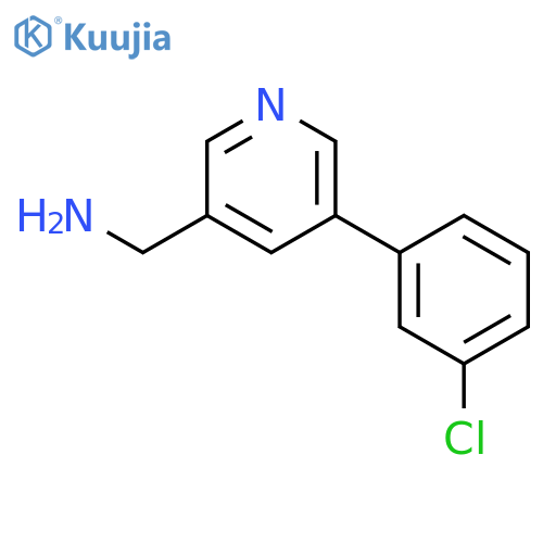 (5-(3-Chlorophenyl)pyridin-3-yl)methanamine structure