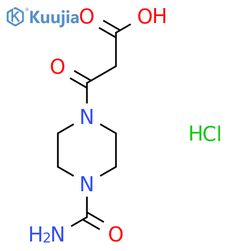 3-(4-Carbamoyl-piperazin-1-yl)-3-oxo-propionic acid hydrochloride structure