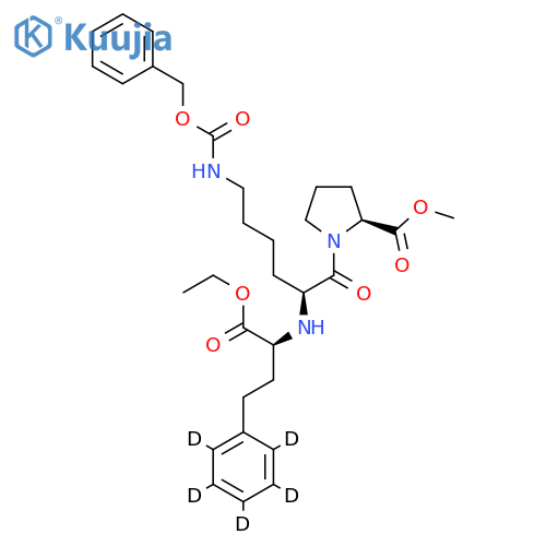 N-Benzyloxycarbonyl (S)-Lisinopril-d5 Ethyl Methyl Diester structure
