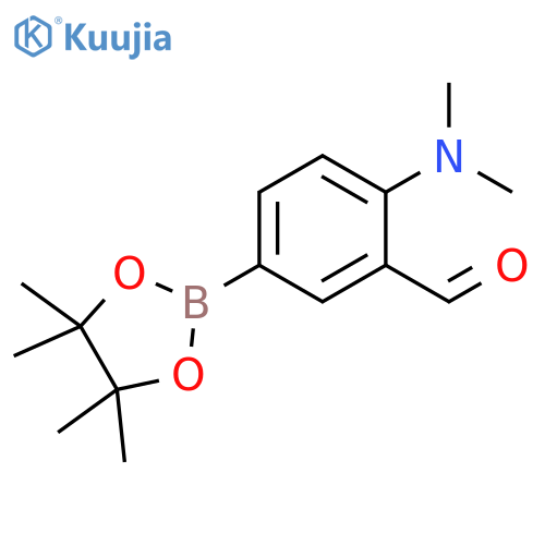 4-(Dimethylamino)-5-formylphenylboronic acid pinacol ester structure