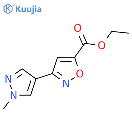 ethyl 3-(1-methyl-1H-pyrazol-4-yl)-1,2-oxazole-5-carboxylate structure