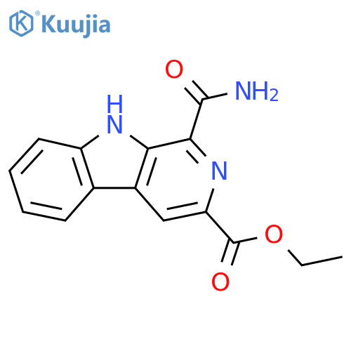 ethyl 1-carbamoyl-9H-pyrido3,4-bindole-3-carboxylate structure