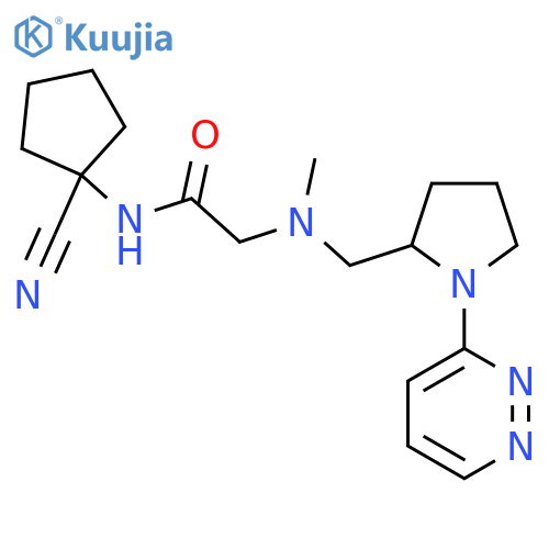 N-(1-cyanocyclopentyl)-2-[methyl({[1-(pyridazin-3-yl)pyrrolidin-2-yl]methyl})amino]acetamide structure