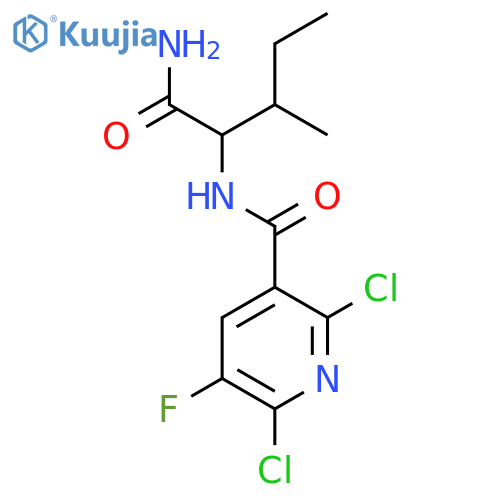 2-(2,6-dichloro-5-fluoropyridin-3-yl)formamido-3-methylpentanamide structure
