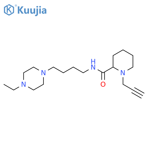 N-[4-(4-ethylpiperazin-1-yl)butyl]-1-(prop-2-yn-1-yl)piperidine-2-carboxamide structure