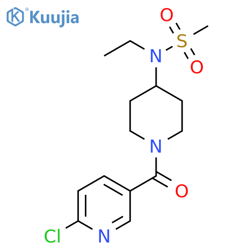 Methanesulfonamide, N-[1-[(6-chloro-3-pyridinyl)carbonyl]-4-piperidinyl]-N-ethyl- structure